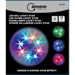 Benson LED Bol - Lucky Star - 15 cm - 3 x AA, Nieuw, Ophalen of Verzenden