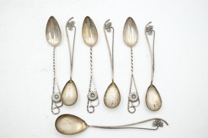 Lepel (7) - .833 zilver - koffielepels, Antiek en Kunst, Antiek | Goud en Zilver