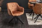 Draaibare design stoel EUPHORIA bruin fluweel met armleuning, Huis en Inrichting, Stoelen, Ophalen of Verzenden, Nieuw
