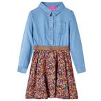 vidaXL Kinderjurk met lange mouwen 92 marineblauw en, Verzenden, Nieuw