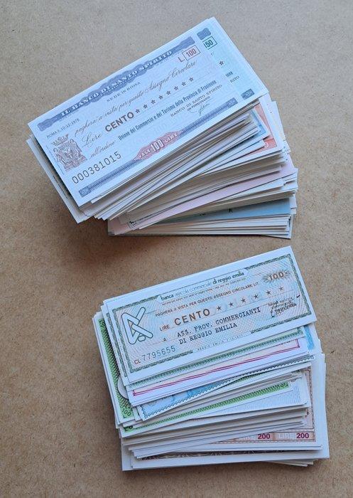 Italië. 500 Miniassegni diversi - 40 Banche differenti, Postzegels en Munten, Munten | Nederland