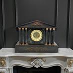 Pendule Neoclassicisme Marmer, Messing - 1850-1900, Antiek en Kunst, Antiek | Klokken