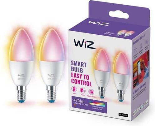 WiZ Kaarslamp 2-pack - Gekleurd en Wit Licht - Slimme LED, Huis en Inrichting, Lampen | Overige, Zo goed als nieuw, Ophalen of Verzenden