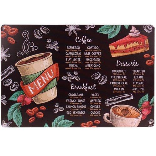 Metalen plaatje Coffee Menu - Koffie - 31x21 cm NIEUW, Huis en Inrichting, Woonaccessoires | Tekstborden en Spreuken, Nieuw, Ophalen of Verzenden