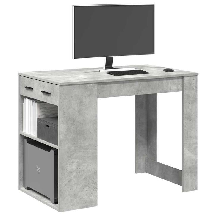 vidaXL Bureau met lade en plank 102x62x77,5 cm bewerkt hout, Huis en Inrichting, Tafels | Eettafels, Nieuw, Verzenden