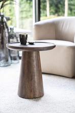 Bijzettafel Ron 46x49 - Bruin - 95650 - bijzettafels, Nieuw, Overige materialen