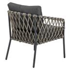 Amalfi low dining tuinstoel antraciet zand rope, Ophalen of Verzenden, Nieuw