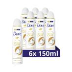 6x Dove Deodorant Spray Coconut & Jasmine Flower 150 ml, Nieuw, Verzenden