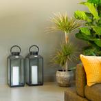 Set van 2 Newport Windlicht Zwart Large Tuinaccessoires, Verzenden, Nieuw