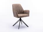 Eetkamerstoel Snow TCB | Taupe | Microvezel stof, Huis en Inrichting, Stoelen, Ophalen, Nieuw, Industrieel