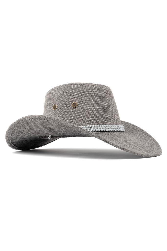 Cowboyhoed Donkergrijs Flax Donkergrijze Linnen Cowboy Weste, Kleding | Heren, Carnavalskleding en Feestkleding, Nieuw, Overige maten