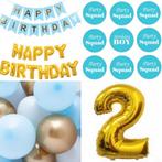 2e Verjaardag folie ballonnen set XL 6-delig, Kinderen en Baby's, Kinderkleding | Maat 92, Verzenden, Jongen of Meisje, Nieuw