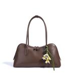 Luelle elegante leren tas met bloemenbedel, Verzenden, Nieuw, Wit, Leer