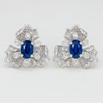 Zonder minimumprijs - Oorbellen Verguld Saffier - Topaas -, Nieuw