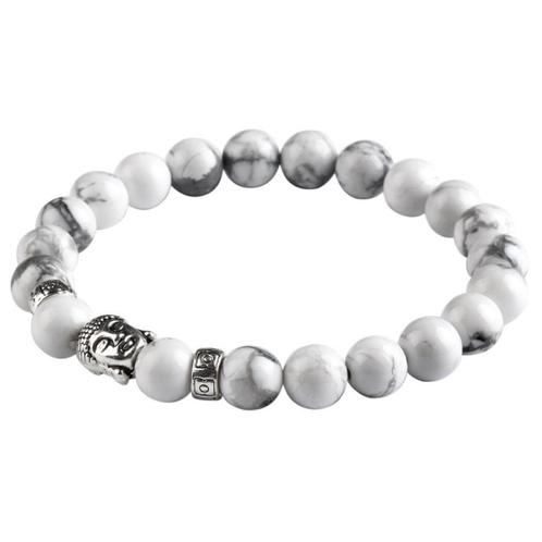 Fako Bijoux® - Buddha Armband - Deluxe - Wit, Sieraden, Tassen en Uiterlijk, Armbanden, Verzenden