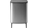 Brabantia Bo Touch Bin Hi Prullenbak - 60 liter - Matt Steel, Verzenden, Nieuw