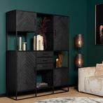 *WOONWINKEL* Starfurn Supreme XXL Grote Vakkenkast Visgraat, Huis en Inrichting, Kasten | Wandmeubels, Verzenden, Nieuw