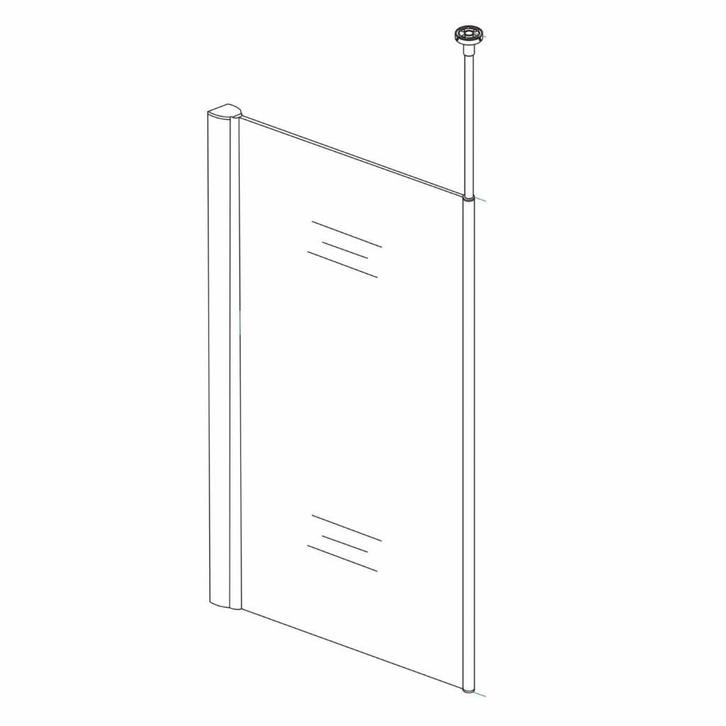 Aanbieding: Douchewand met Verticale Stabilisatiestang 10mm, Doe-het-zelf en Verbouw, Sanitair, Ophalen of Verzenden