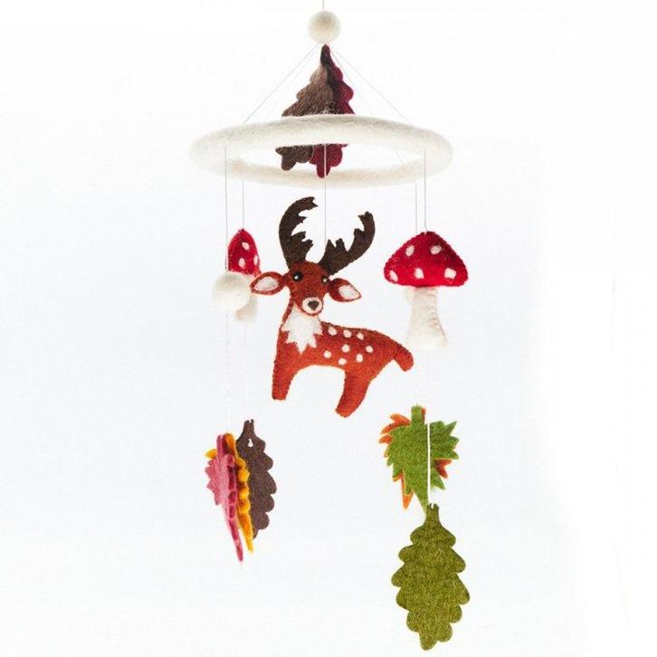 Vilten mobiel Hert in Herfstbos - 19x50cm NIEUW, Kinderen en Baby's, Kinderkamer | Inrichting en Decoratie, Nieuw, Ophalen of Verzenden