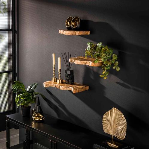 Natuurlijk wandschap set Lars, Huis en Inrichting, Woonaccessoires | Wandplanken en Boekenplanken, Verzenden