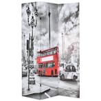 vidaXL Kamerscherm inklapbaar Londen bus 120x170 cm zwart en, Verzenden, Nieuw