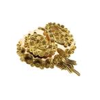 Antiek gouden oud Hollandse broche van een mutsenbel, Sieraden, Tassen en Uiterlijk, Broches, Ophalen of Verzenden, Gebruikt, Overige kleuren