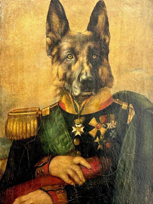 Spaanse school (XIX) - Ritratto antropomorfo, Antiek en Kunst, Kunst | Schilderijen | Klassiek