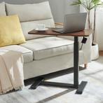 Bijzettafel Klirg in hoogte verstelbaar 68x36x66-92 cm zwart, Huis en Inrichting, Tafels | Bijzettafels, Verzenden, Nieuw