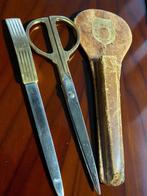 Bureau (2) - Messing, Wit metaal - Solingen set voor op