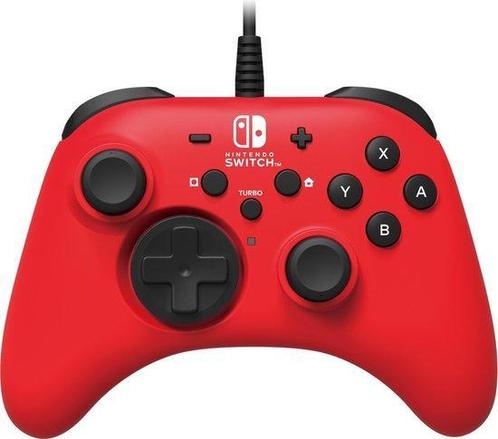Nintendo Switch Wired Pro Controller Rood - Hori Switch, Spelcomputers en Games, Spelcomputers | Nintendo Switch, Zo goed als nieuw