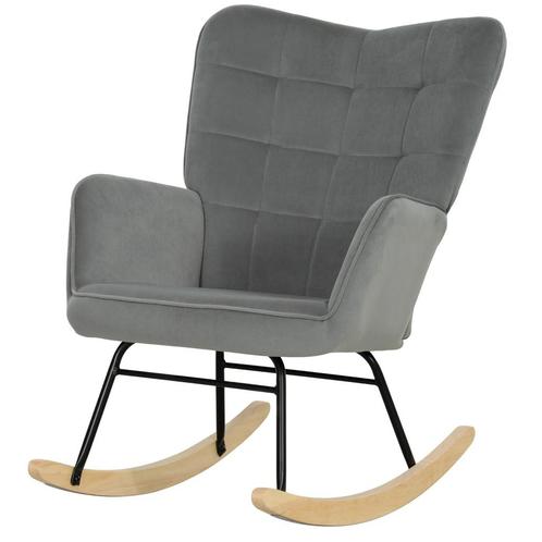 TRUUSK Schommelstoel, Schommelstoel Met Fluweel Look, Armleu, Huis en Inrichting, Fauteuils, Nieuw, Verzenden