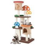 Krabpaal voor katten met 2 platforms Paddenstoellook 69 x 49, Dieren en Toebehoren, Ophalen of Verzenden, Nieuw