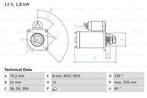 Startmotor / Starter BMW 3 (318 d,320 d), Auto-onderdelen, Motor en Toebehoren, Nieuw, Ophalen of Verzenden