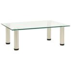 vidaXL Tv-meubel 40x35x17 cm gehard glas transparant, Minder dan 50 cm, Verzenden, Nieuw, Glas