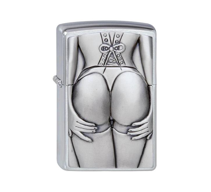 Zippo Stocking Girl emblem, Verzamelen, Rookartikelen, Aanstekers en Luciferdoosjes, Aansteker, Verzenden