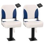 vidaXL Bootstoelen 2 st met poot 360° draaibaar, Watersport en Boten, Verzenden, Nieuw