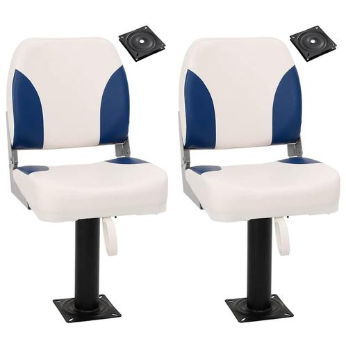 vidaXL Bootstoelen 2 st met poot 360° draaibaar, Watersport en Boten, Bootonderdelen, Nieuw, Verzenden