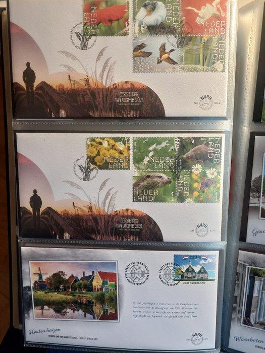 Nederland 2021 - Complete jaargang FDCs - NVPH E818/E835, Postzegels en Munten, Postzegels | Nederland