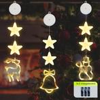 Kerstverlichting Raam Kerstbel, Sneeuwpop, Rendier - 73-82cm, Diversen, Kerst, Verzenden, Nieuw