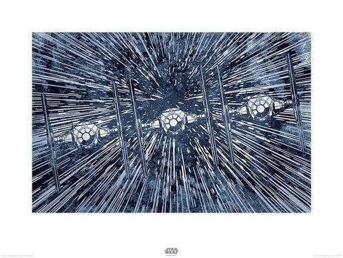 Kunstdruk Star Wars Episode VII TIE Fighters 80x60cm, Huis en Inrichting, Woonaccessoires | Schilderijen, Tekeningen en Foto's