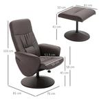 2-delige Fauteuilset, Fauteuil Met Voetenbank, Relaxfauteuil, Verzenden, Nieuw