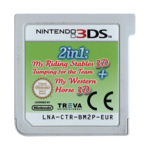 3DS 2-in-1 - Horses 3D Vol. 3: My Riding Stables 3D - Jumpin, Spelcomputers en Games, Games | Nintendo 2DS en 3DS, Zo goed als nieuw