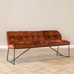 40% Korting: Velvet eetkamerbank Janna koper 185 cm, Huis en Inrichting, Stoelen, Ophalen, Zo goed als nieuw, Velvet chique, Modern
