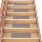 vidaXL Trapmatten Zelfklevend 30 stuks 60x25 cm Lichtbruin, Doe-het-zelf en Verbouw, Ladders en Trappen, Verzenden, Nieuw