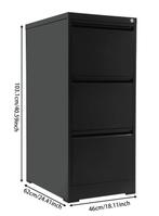 Stalen Archiefkast met 3 Laden en Slot – Afsluitbare Opbergk, Verzenden, Nieuw