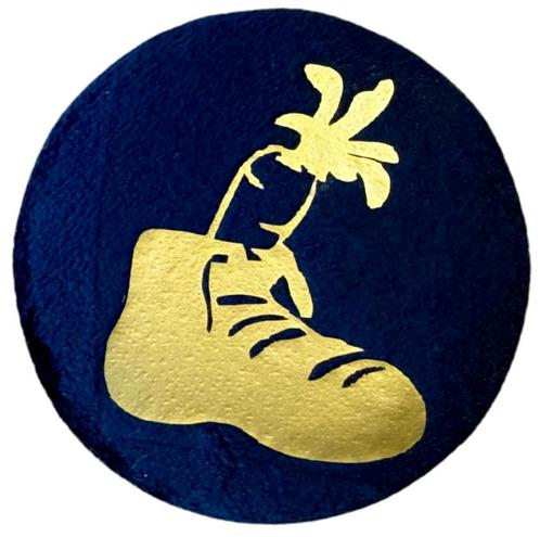 Baretspeld / button Gevuld schoentje - blauw, Diversen, Sinterklaas, Nieuw, Ophalen of Verzenden
