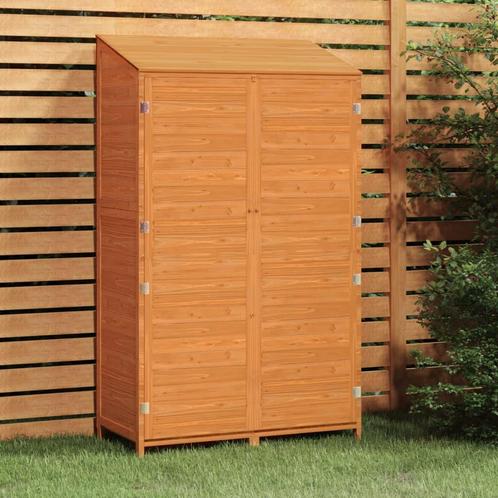 vidaXL Tuinschuur 102x52x174,5 cm massief vurenhout bruin, Tuin en Terras, Tuinhuizen, Nieuw, Verzenden