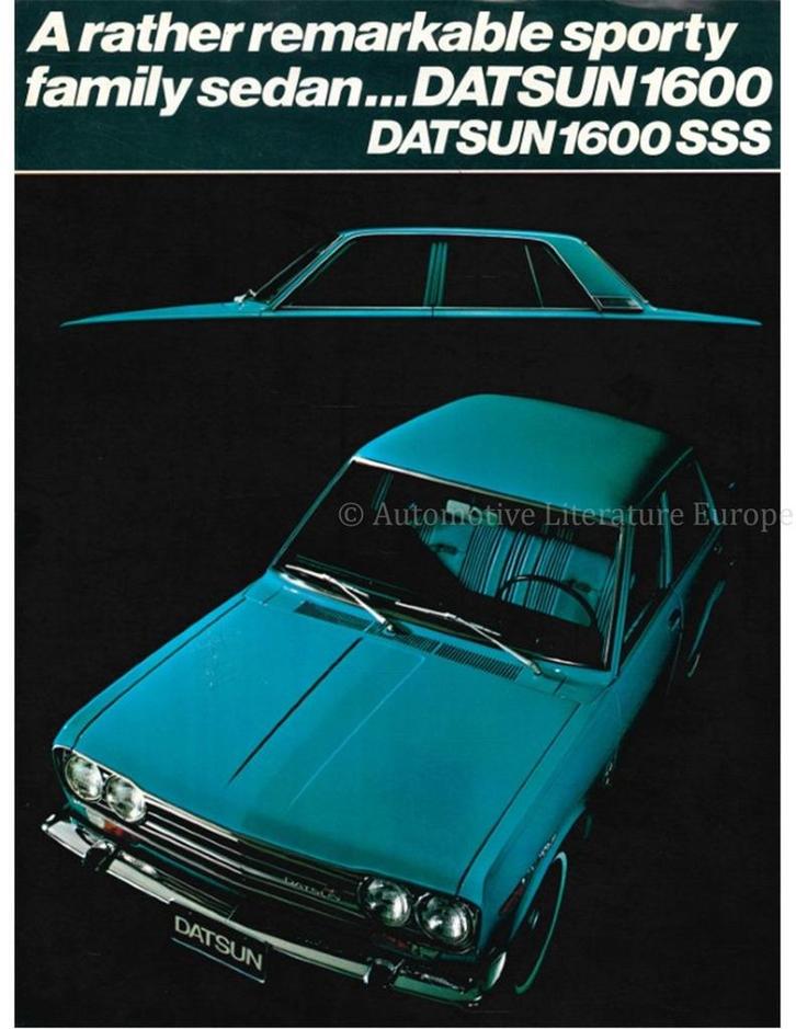 1970 DATSUN 1600 BROCHURE NEDERLANDS, Boeken, Auto's | Folders en Tijdschriften, Nissan