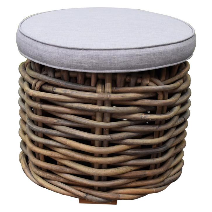 Sumatra kleine ronde tafel met kussen naturel rotan southend, Tuin en Terras, Tuinmeubel-accessoires, Nieuw, Ophalen of Verzenden