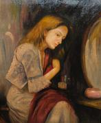 Europese school (XX) - Donna con specchio